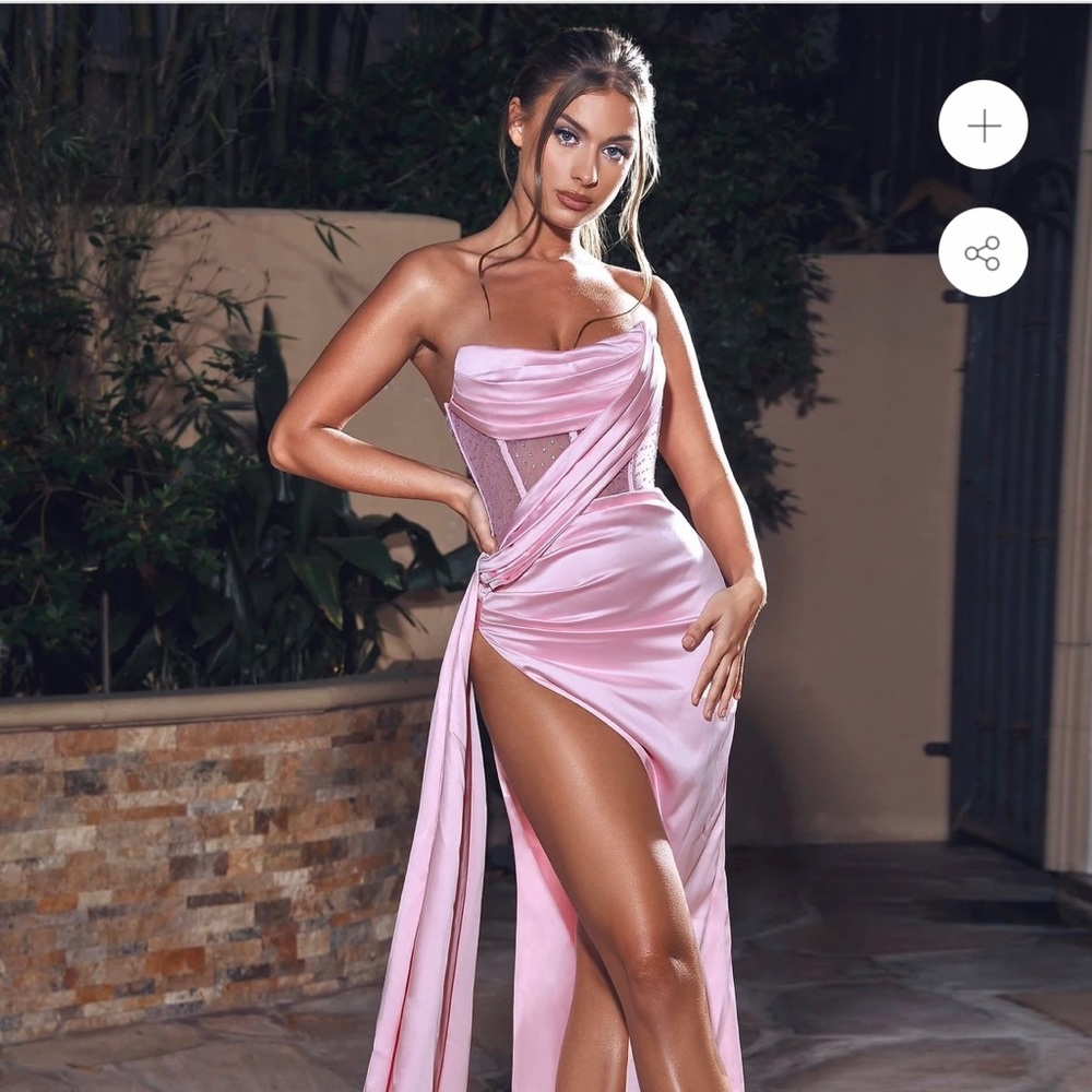 Ms Circle Pink Crystallized dress